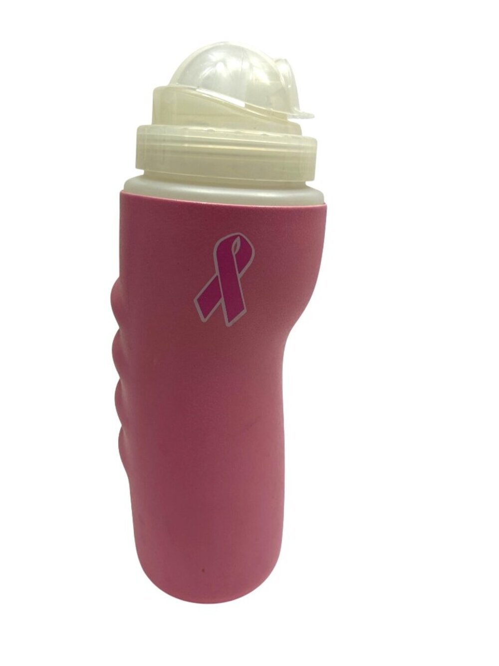 Pink Breast Cancer Awareness Water Bottle With Flip Lid & Grip Handle 9 Inches